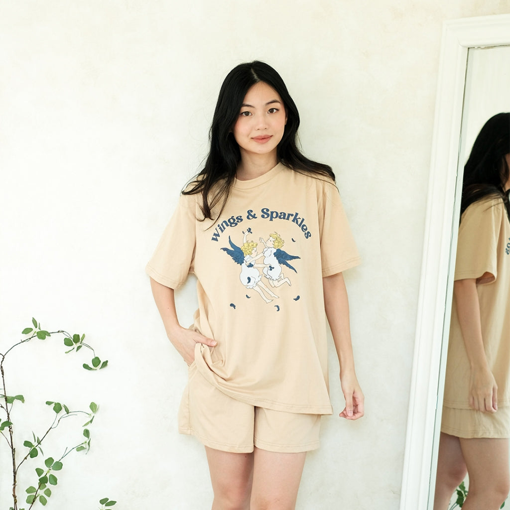 Cielyn | Cotton T-Shirt | Chingu Series | Piyama Wanita Dewasa Set