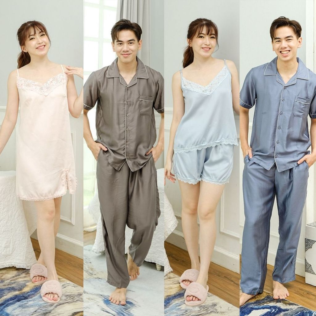 CIELYN X TEKEN | ORGANIC SILK | LEAL COLLECTION | WINSLOW  |  | Piyama Couple Pria dan Wanita