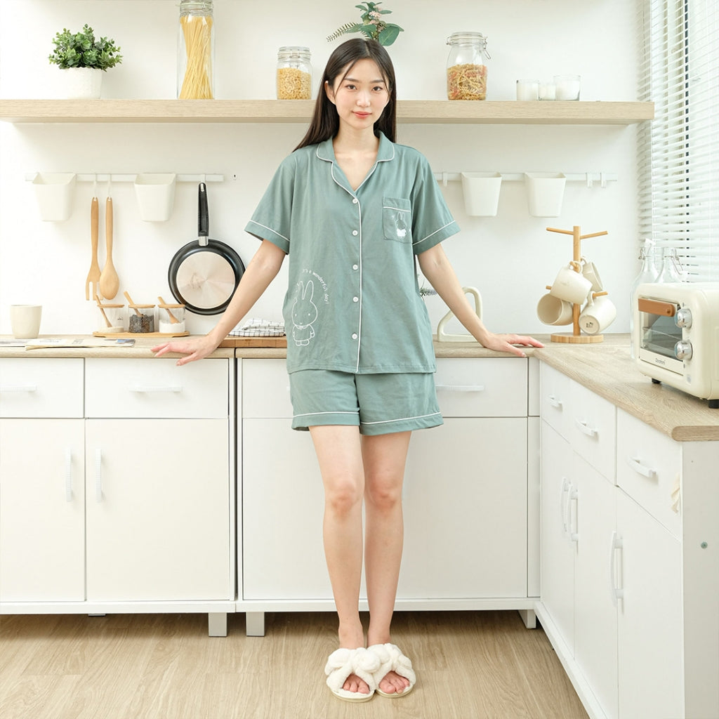 Cielyn - Mitzy Collection  Cotton T-shirt Piyama Wanita Dewasa Set