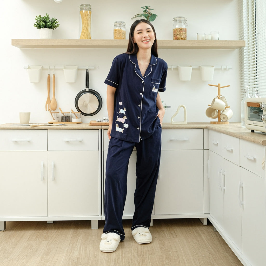 Cielyn - Mitzy Collection  Cotton T-shirt Piyama Wanita Dewasa Set