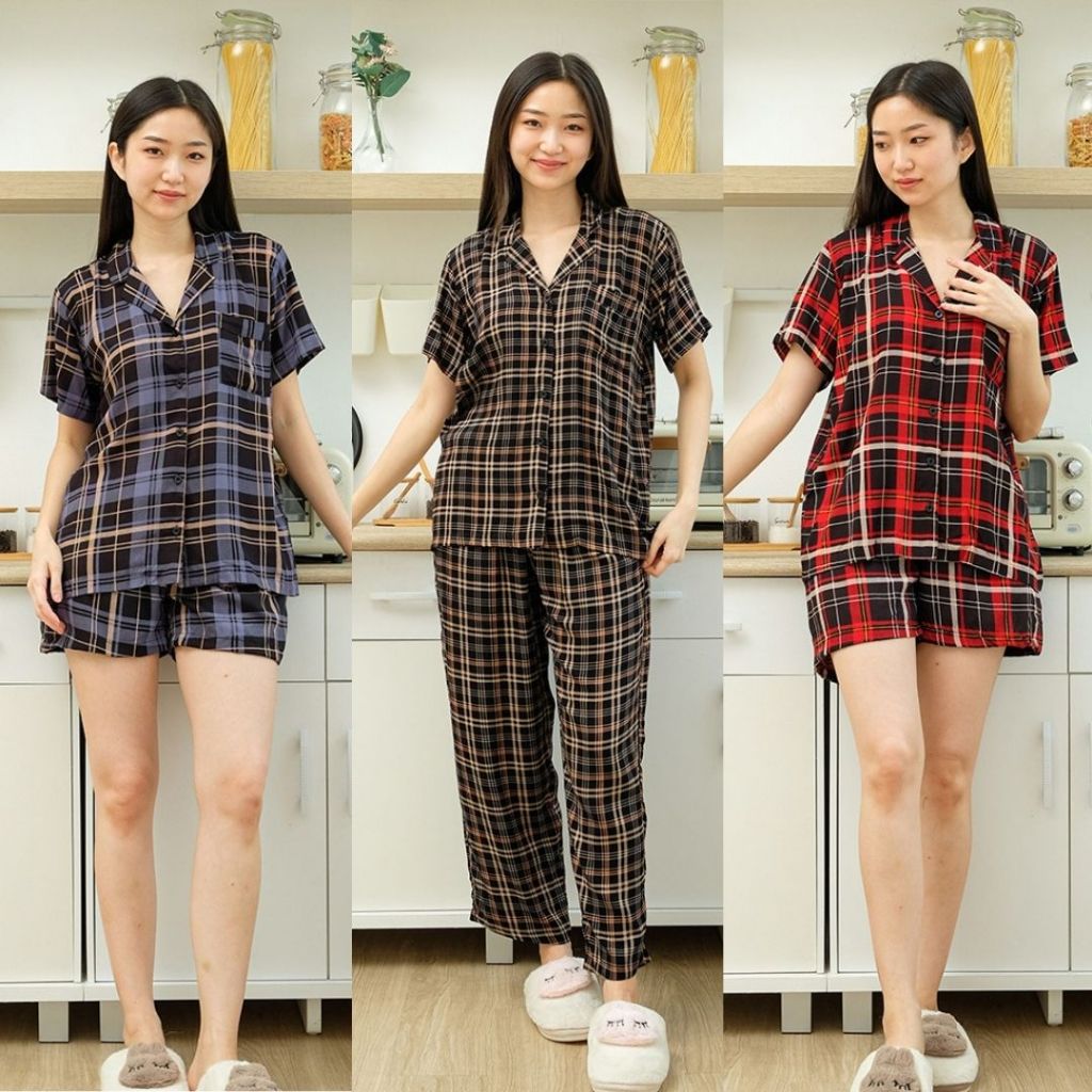 Cielyn |  Rayon Premium | Ollie Set | Piyama\Baju Tidur  Couple Dewasa Laki Laki dan Wanita