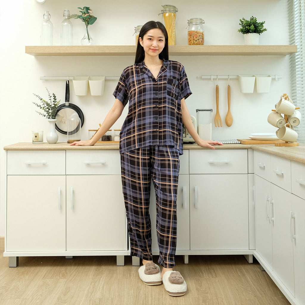 Cielyn |  Rayon Premium | Ollie Set | Piyama\Baju Tidur  Couple Dewasa Laki Laki dan Wanita