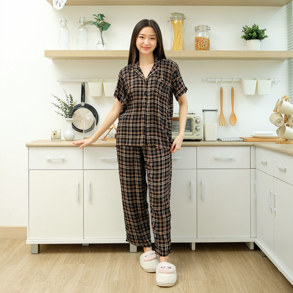 Cielyn |  Rayon Premium | Ollie Set | Piyama\Baju Tidur  Couple Dewasa Laki Laki dan Wanita