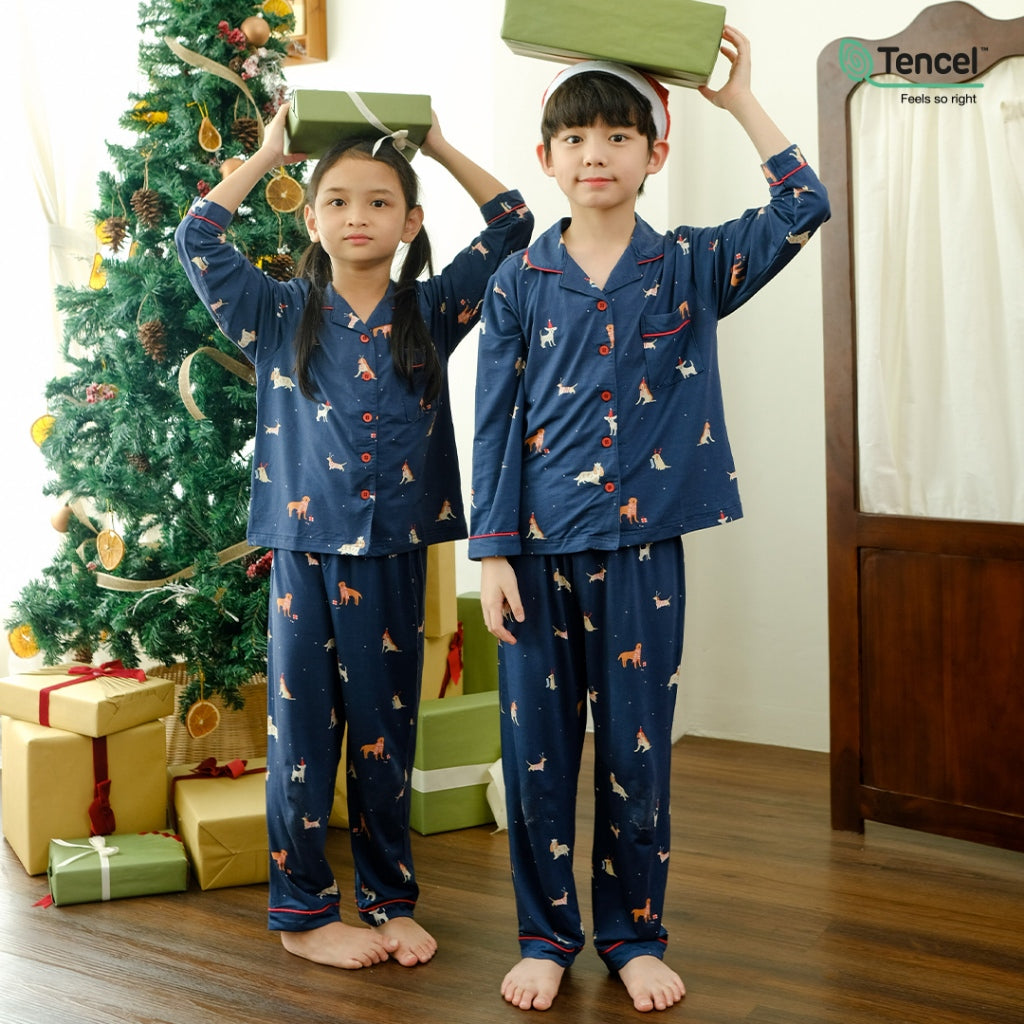 Cielyn |  TENCEL™ Micromodal  | Joyful Collection | Bonnie Pyjamas Set | Piyama Natal Couple Keluarga