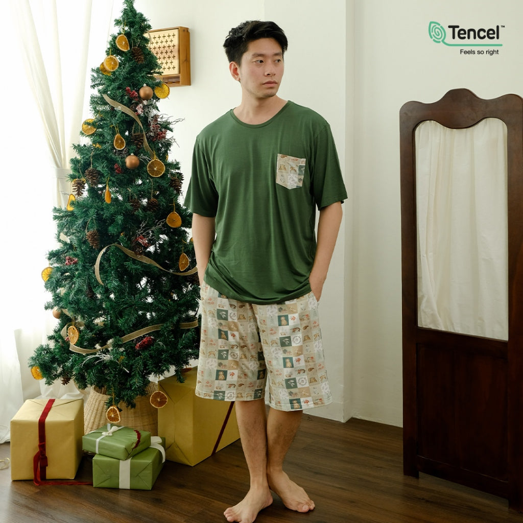 Cielyn |  TENCEL™ Micromodal  | Joyful Collection | Fable | Setelan Baju Tidur Natal Couple Keluarga