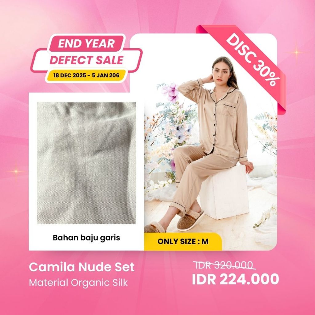 2.2 SALE | MINOR DEFECT | DISCOUNT UP TO 40% | ORGANIC SILK & COTTON | PIYAMA WANITA