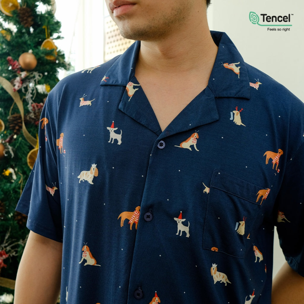 Cielyn |  TENCEL™ Micromodal  | Joyful Collection | Bonnie Pyjamas Set | Piyama Natal Couple Keluarga