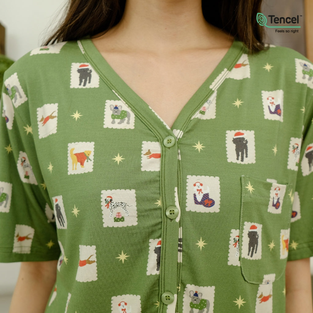 Cielyn |  TENCEL™ MicroModal  | Joyful Collection | Tootsie | Piyama Natal Couple Keluarga