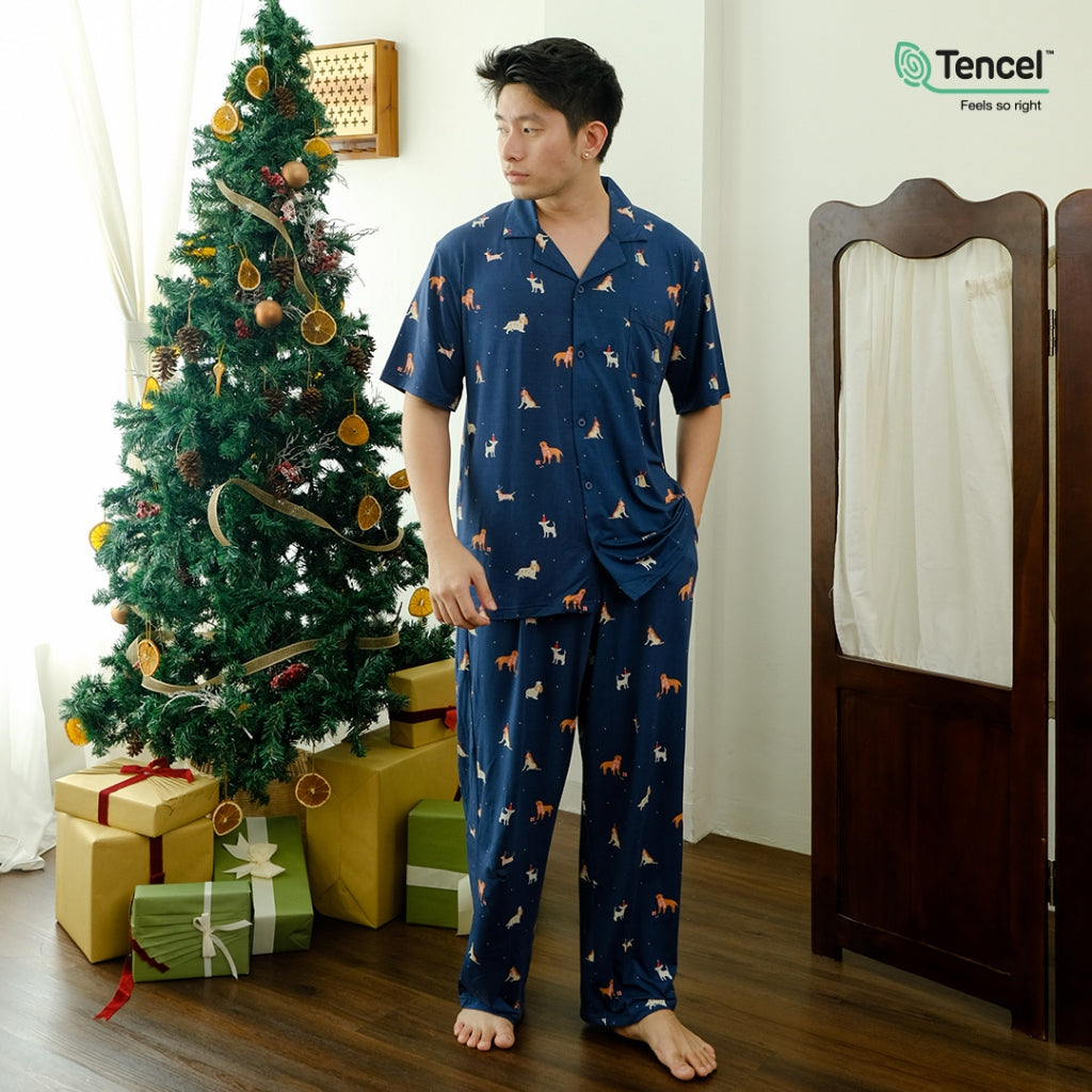 Cielyn |  TENCEL™ Micromodal  | Joyful Collection | Bonnie Pyjamas Set | Piyama Natal Couple Keluarga