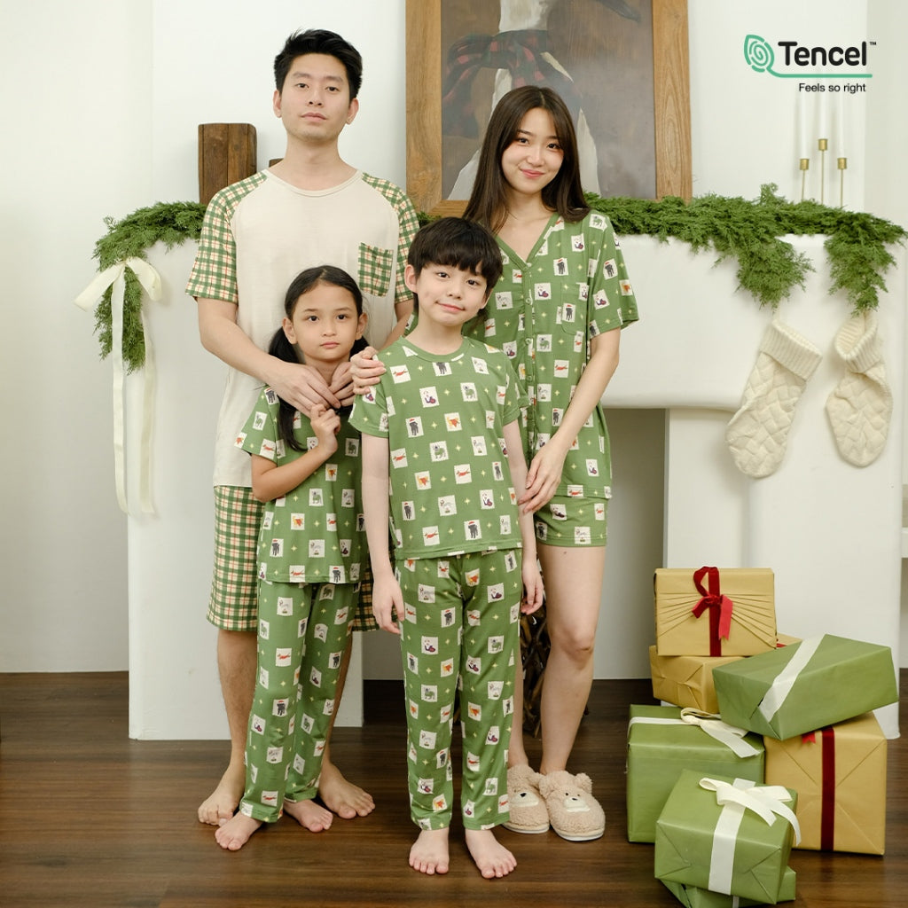 Cielyn |  TENCEL™ MicroModal  | Joyful Collection | Tootsie | Piyama Natal Couple Keluarga