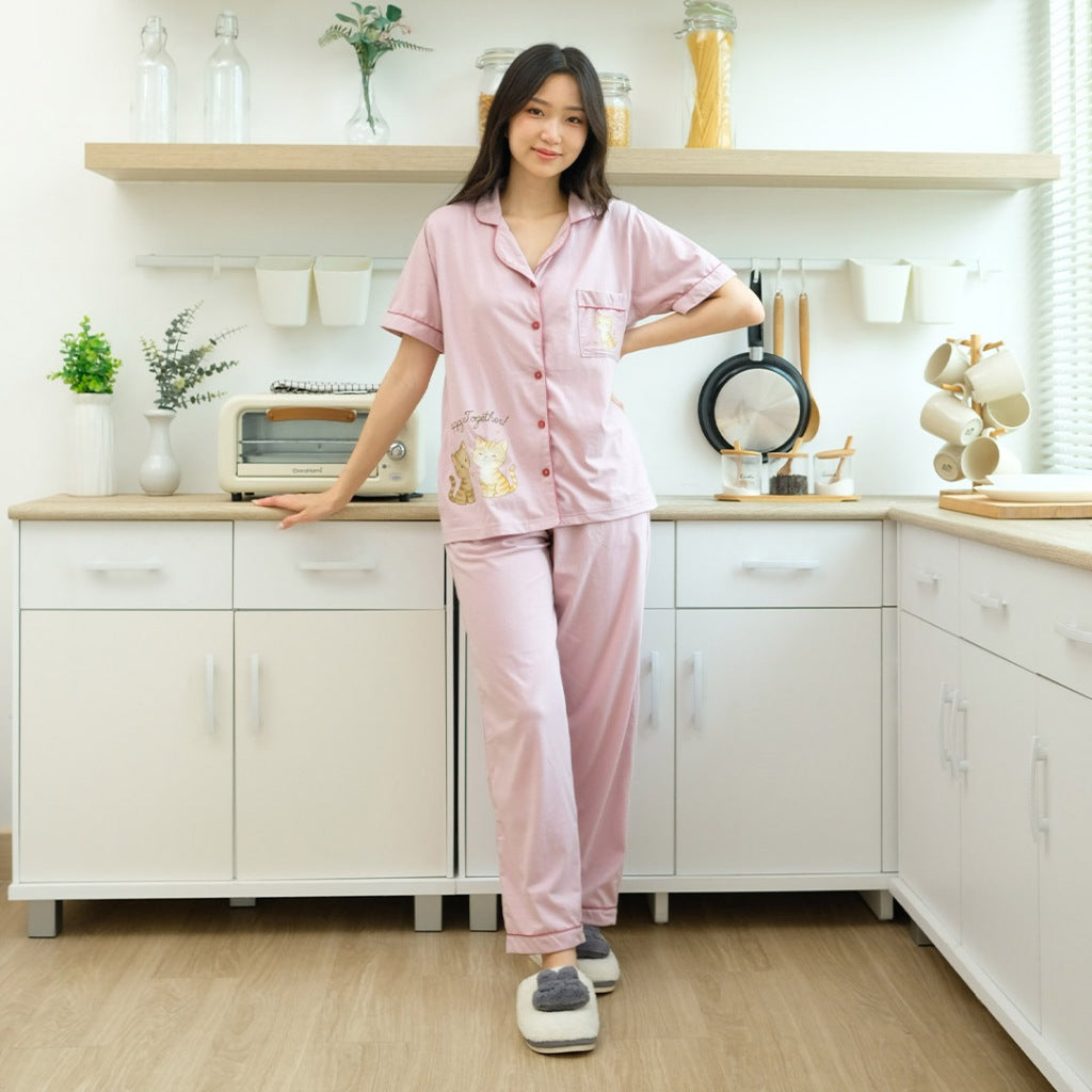 Cielyn - Mitzy Collection  Cotton T-shirt Piyama Wanita Dewasa Set