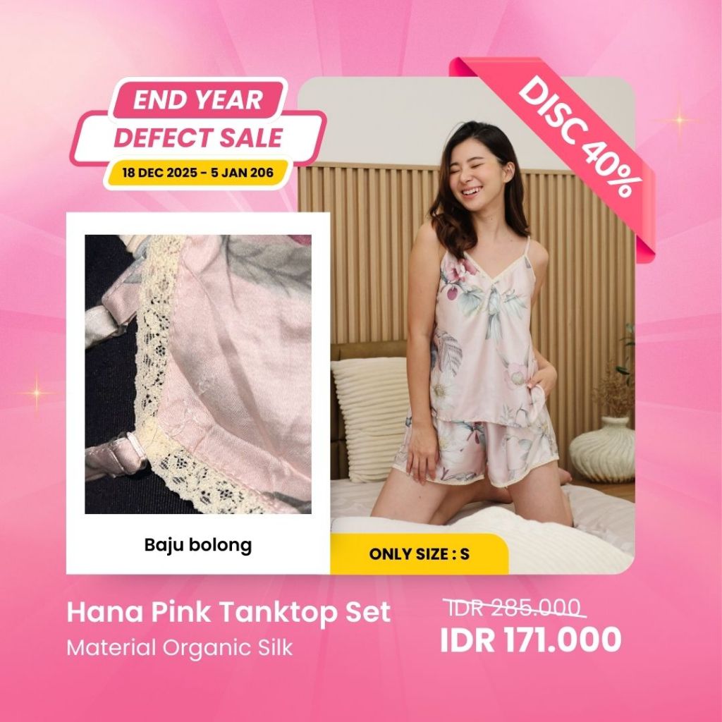 2.2 SALE | MINOR DEFECT | DISCOUNT UP TO 40% | ORGANIC SILK & COTTON | PIYAMA WANITA
