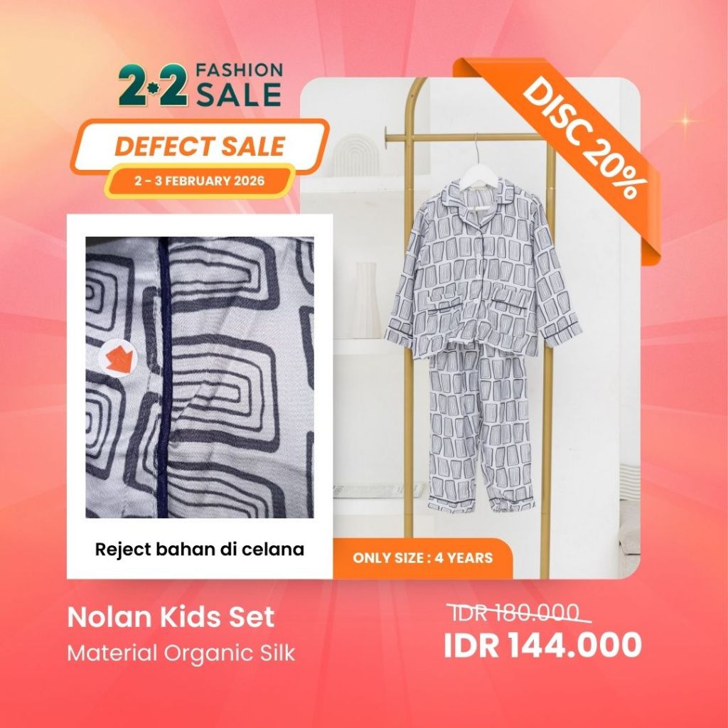2.2 SALE | MINOR DEFECT | DISCOUNT UP TO 40% | ORGANIC SILK & COTTON | PIYAMA WANITA