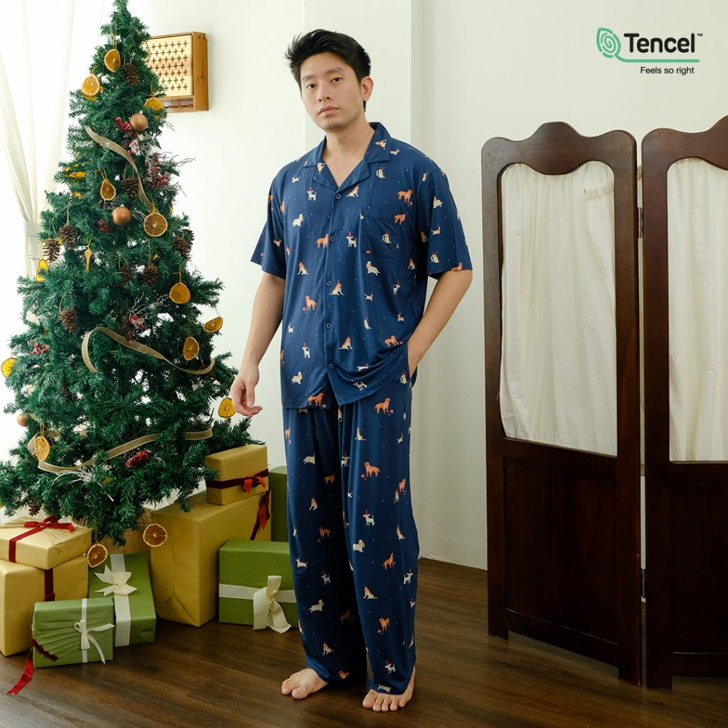 Cielyn |  TENCEL™ Micromodal  | Joyful Collection | Bonnie Pyjamas Set | Piyama Natal Couple Keluarga