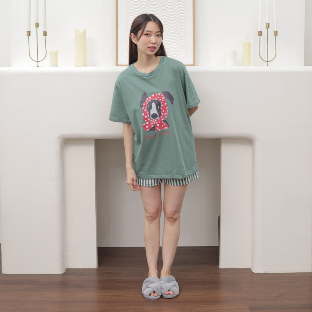 Cielyn | Cotton T-Shirt | Chingu Series | Piyama Wanita Dewasa Set